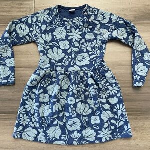 Petit Bateau Blue Floral PB Girls Kids Flowy Dress sz 8 / 128cm